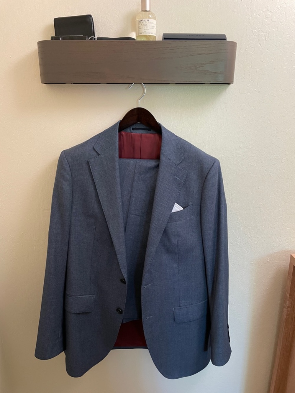 Spier & Mackay Blue-Grey 100% Wool Suit 40R